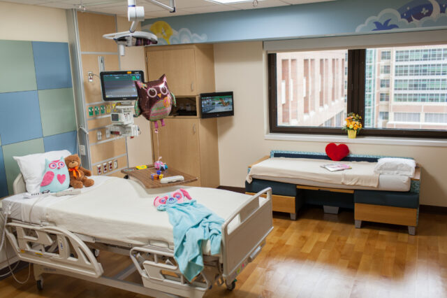 Congenital Heart Center patient room