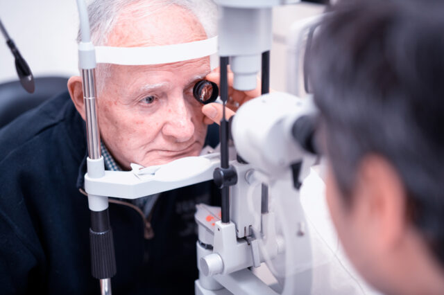 Man getting an eye exam