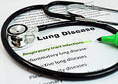 Lung disease and respiratory tract stock photo