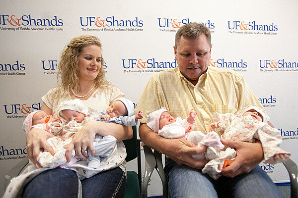 Quintuplets go home -  Teamwork at UF&Shands ensures a healthy start for five infants