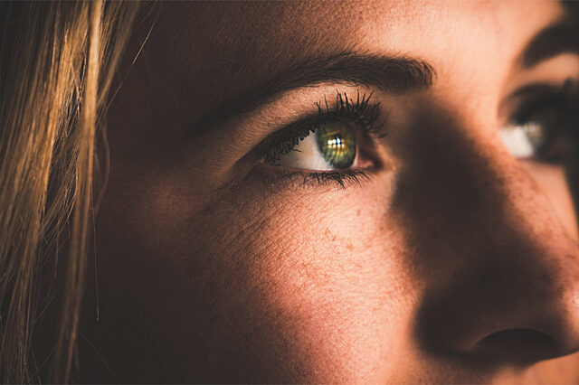 Close-up of a woman's eyes