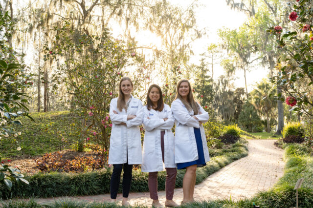 The first all-female intern class in UF Health Urology’s history: Drs. Jordan Smith, Trisha Nguyen and Miranda Eubank.