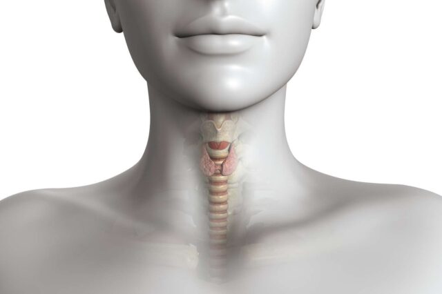 Thyroid disease close-up photo