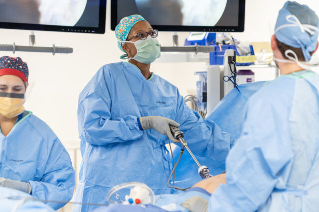 Dr. Johnson-Mann in surgery