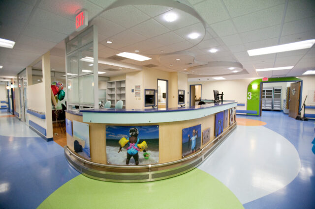 A photo of the UF Health Pediatric Emergency Room