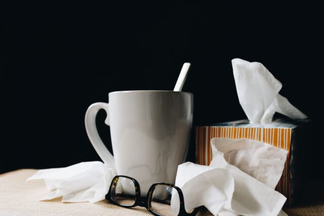 Tissues and a cup of tea