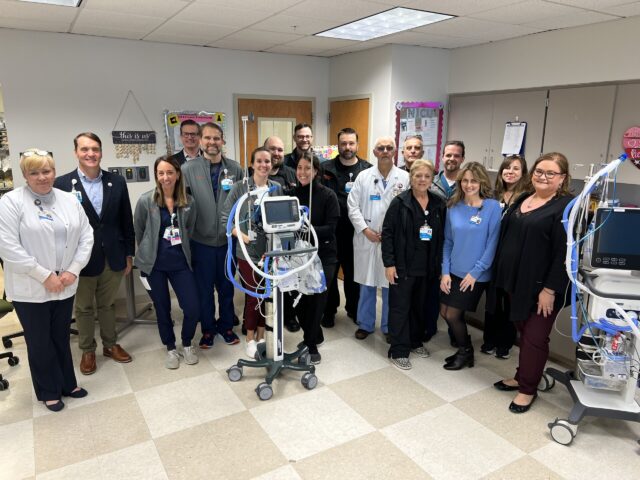 The respiratory care department celebrates one year without a ventilator-associated event (VAE).