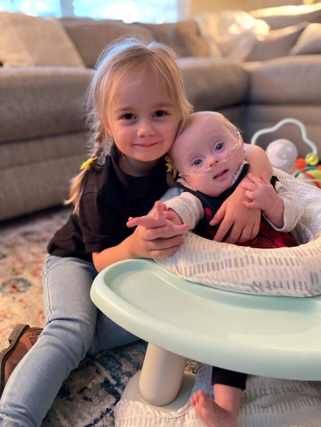 Avery and his big sister, Peyton.
