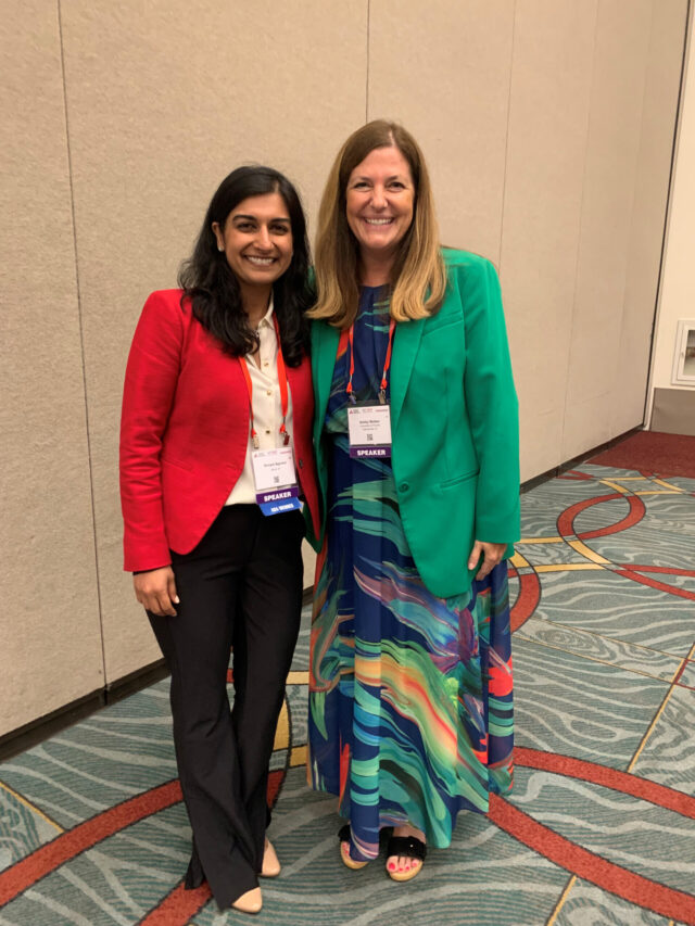 Dr. Ashby Walker (right) with co-author, Dr. Shivani Agarwal of the Albert Einstein College of Medicine and Montefiore Medical Center, after presenting at a Lancet symposium held this week at the American Diabetes Association’s 83rd Scientific Sessions.