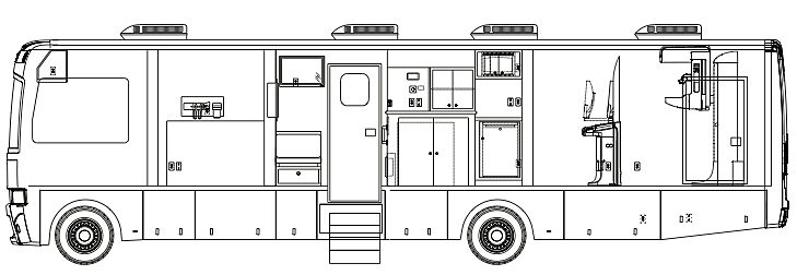 Renderings of the mobile unit. Courtesy of Tesco.