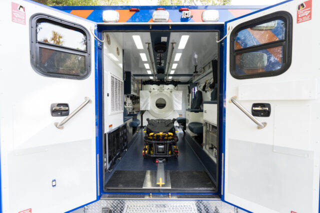 Mobile Stroke Treatment Unit Vehicle doors open