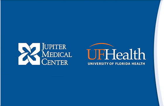 Logos of Jupiter Medical Center and UF Health