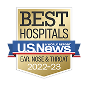 USNWR Badge - Best Hospitals ENT, 2022-2023