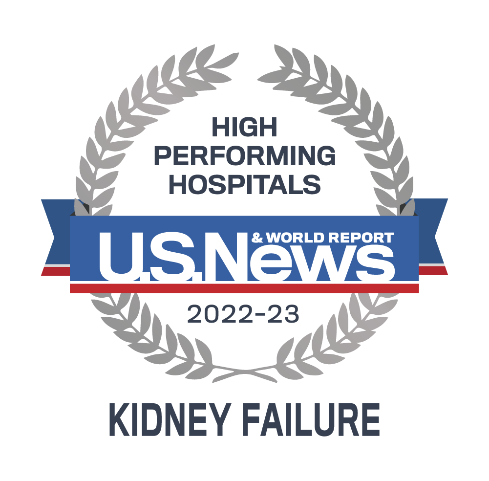 USNWR kidney failure badge 2022-2023