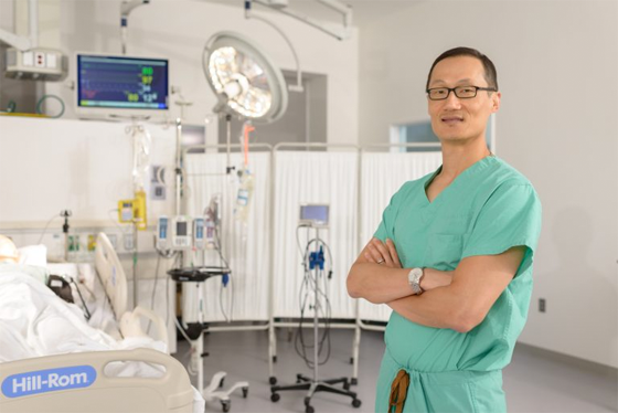 Dr. Calvin Choi – one of the members of the interventional cardiology team.