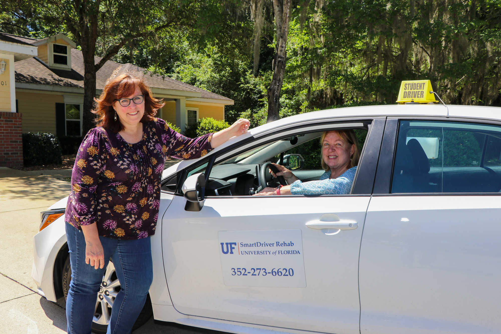 A SmartDriver car and instructor