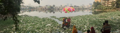 Polluted waterways like this one in Dhaka, Bangladesh pose great risk to human health. Electronic decision support can guide clinicians away from inappropriate antibiotic use for viral gastrointestinal diseases. (Photo courtesy of Eric Nelson, M.D., Ph.D., 2019)