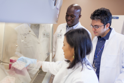 Preston A. Wells, Jr. Center for Brain Tumor Therapy at the University of Florida researchers Duane Mitchell, M.D., Ph.D., Catherine Flores, Ph.D., and Elias Sayour, M.D., Ph.D