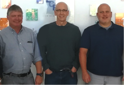 From left to right, Rolf Renne, Ph.D., Erik Flemington, Ph.D., and Scott Tibbetts, Ph.D.