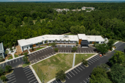 Aerial view of the Norman Fixel Institute for Neurological Diseases at UF Health, which will soon expand thanks to a gift from the Lauren and Lee Fixel Family Foundation.