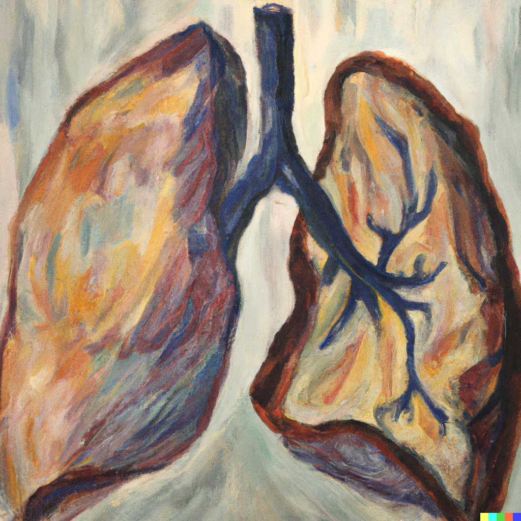 painting of lungs
