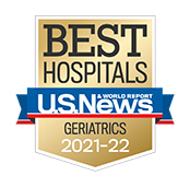 USNWR Badge - Best Hospitals Geriatrics, 2021-2022