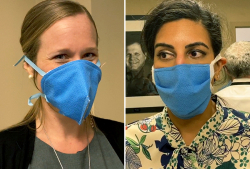UF Health workers are crafting masks out of materials already available in medical facilities.