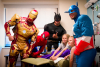 Superheroes descend on UF Health Shands Children’s Hospital to brighten the day for patients